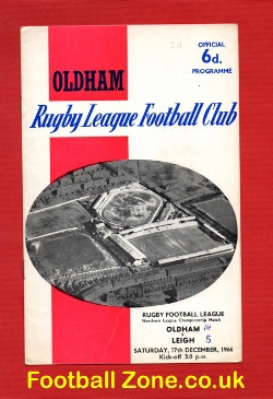 Oldham Rugby v Leigh 1966