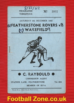 Featherstone Rovers Rugby v Wakefield Trinity 1962