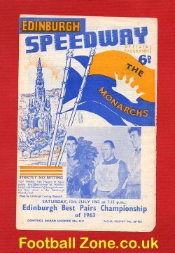 Edinburgh Speedway Best Pairs Championship 1963