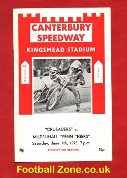 Canterbury Speedway v Mildenhall 1975