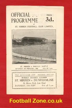 St Mirren v Dunfermline Athletic 1958