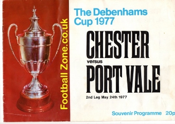 Chester v Port Vale 1977 –  Cup Final – 2nd Leg