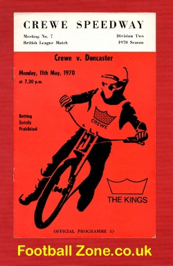 Crewe Speedway v Doncaster 1970