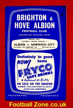 Brighton Hove Albion v Norwich City 1961