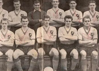 Norwich City Multi Signed Autographed Team Picture 1950s