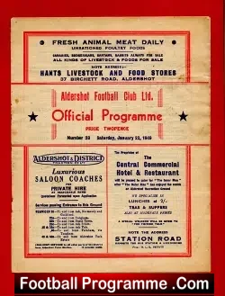 Aldershot v Watford 1949