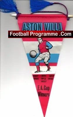 Aston Villa Football Pennant Memorabilia – FA Cup Winners