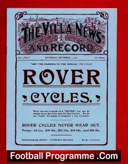 Aston Villa v Blackburn Rovers 1906 – First Issue V1 – P1