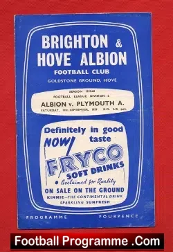 Brighton Hove Albion v Plymouth Argyle 1959