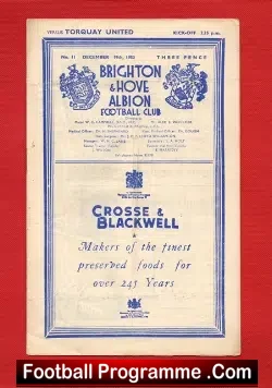 Brighton Hove Albion v Torquay United 1953