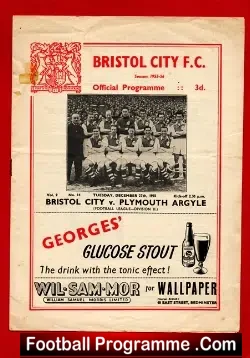 Bristol City v Plymouth Argyle 1955