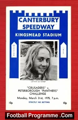 Canterbury Speedway v Peterborough 1975