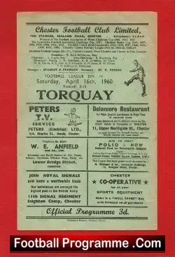 Chester v Torquay United 1960