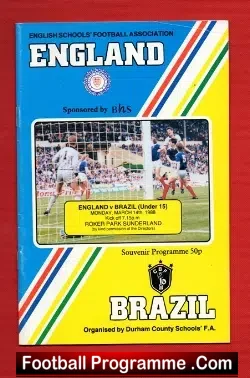 England v Brazil 1988 – Under 15s Gary Flitcroft at Sunderland