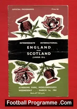 England v Scotland 1961 – U23 at Middlesbrough + Denis Law