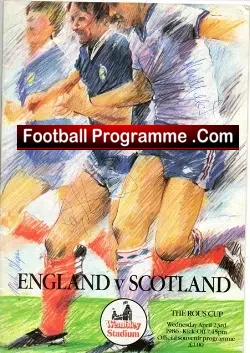 England v Scotland 1986 - Multi Signed Autographed - football programme