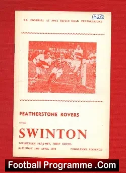 Featherstone Rovers Rugby v Swinton 1970