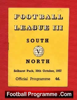 Football League South v North 1957 – at Crystal Palace