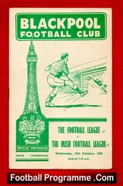 Football League v Ireland Football League 1960 – at Blackpool