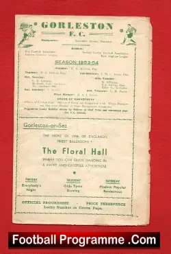Gorleston v Bedford Town 1953