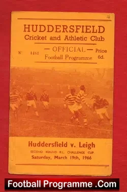 Huddersfield Rugby v Leigh 1966