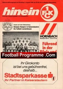 Kaiserslautern v Glasgow Rangers 1984