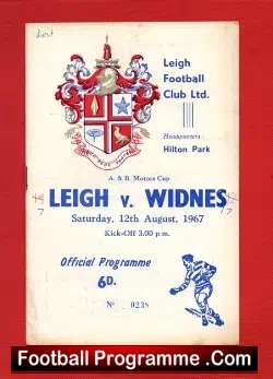 Leigh Rugby v Widnes 1967
