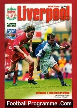 Liverpool v Manchester United 1999 - 1 - football programme