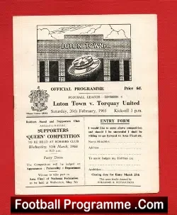 Luton Town v Torquay United 1966