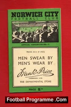 Norwich City Football Club Official Handbook 1950 – 1951