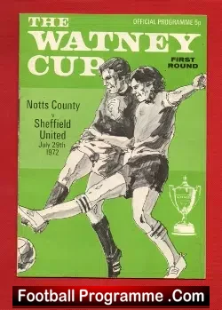 Notts County v Sheffield United 1972 – Watney Cup Match