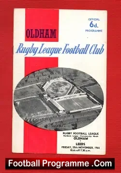 Oldham Rugby v Leeds 1966