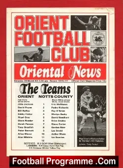 Orient v Notts County 1977