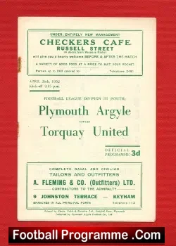Plymouth Argyle v Torquay United 1952
