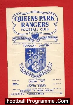 Queens Park Rangers v Torquay United 1957