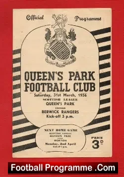 Queens Park v Berwick Rangers 1956