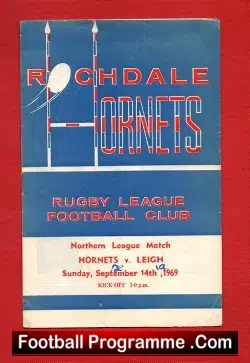 Rochdale Hornets Rugby v Leigh 1969