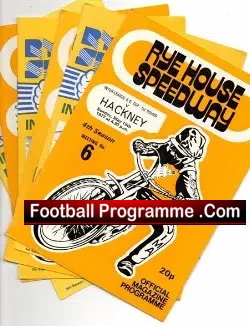 Rye House Speedway Programes Pack of 6 - 1977 - speedway programme
