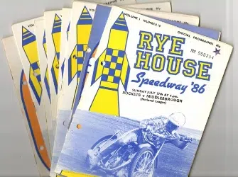 Rye House Speedway Programmes X 9 - 1980's - speedway programme
