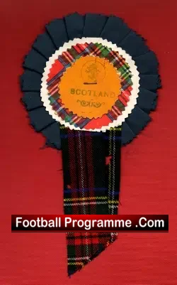 Scotland Football Team Old Football Rosette 1970s