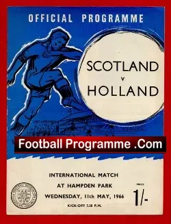 Scotland v Holland 1966 - Netherlands - football programme