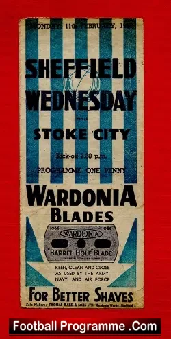 Sheffield Wednesday v Stoke City 1946