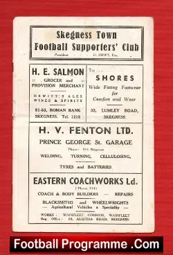 Skegness v Appleby Frodingham Athletic 1950s ?