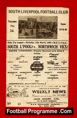 South Liverpool v Northwich Victoria 1949