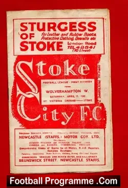 Stoke City v Wolves 1948