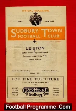 Sudbury Town v Leiston 1948