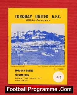 Torquay United v Chesterfield 1965