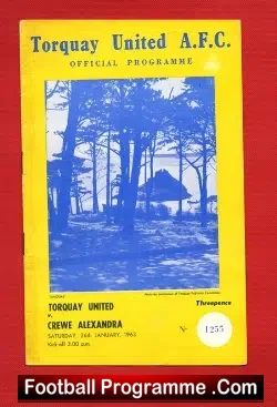 Torquay United v Crewe Alexandra 1963