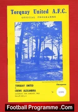 Torquay United v Crewe Alexandra 1963