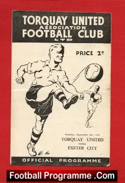 Torquay United v Exeter City 1947